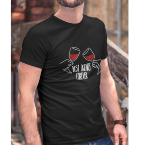 Wine loving best friends forever - T-Shirt Herren