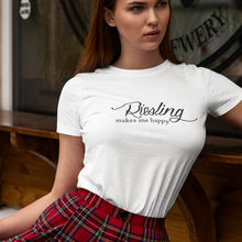 Laden Sie das Bild in den Galerie-Viewer, Riesling makes me happy - T-Shirt Damen