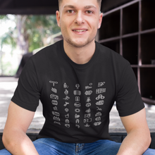 Laden Sie das Bild in den Galerie-Viewer, Wein Icons - T-Shirt Herren