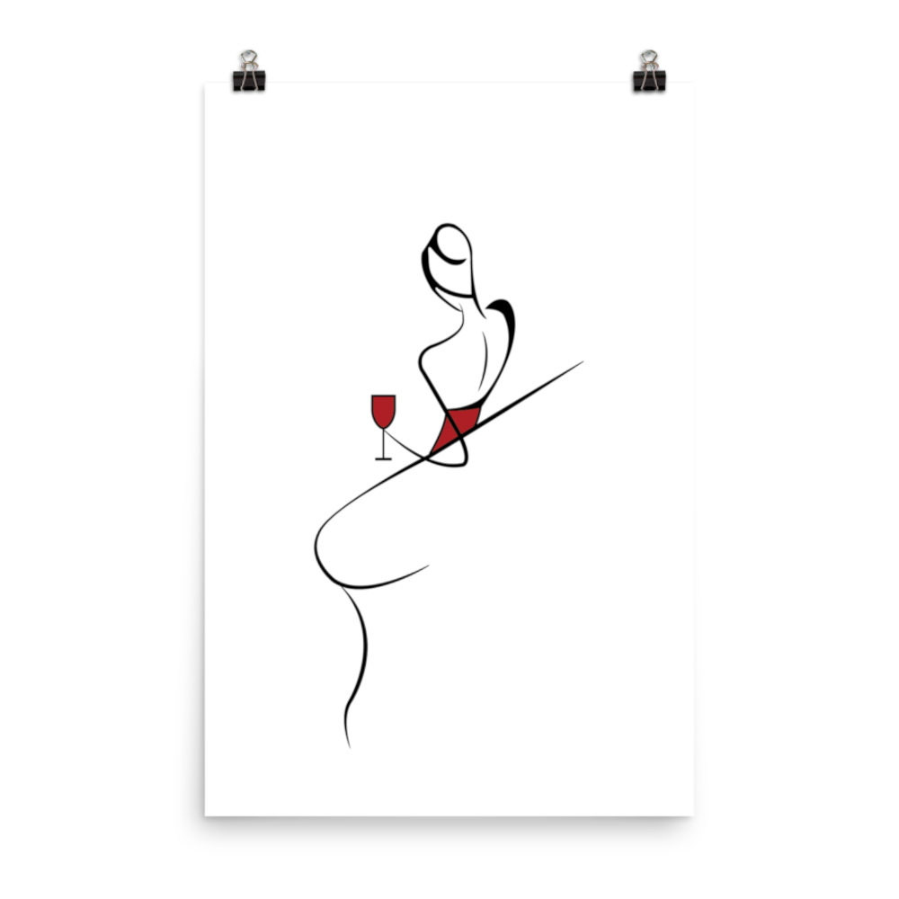 Elegance in wine - Wandbild ohne Rahmen
