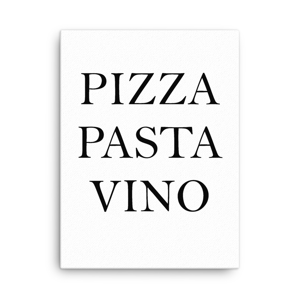 Pizza Pasta Vino - Leinwand