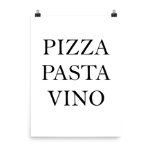 Laden Sie das Bild in den Galerie-Viewer, Pizza Pasta Vino - Wandbild ohne Rahmen