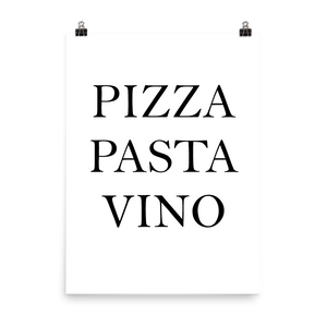 Pizza Pasta Vino - Wandbild ohne Rahmen