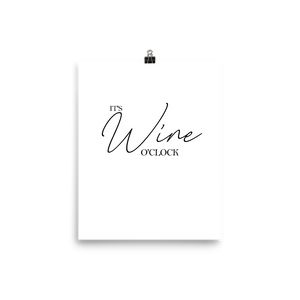 It's wine o'clock - Wandbild ohne Rahmen