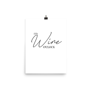 It's wine o'clock - Wandbild ohne Rahmen