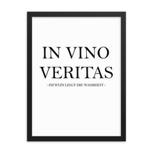 Laden Sie das Bild in den Galerie-Viewer, In vino veritas - Wandbild mit Rahmen
