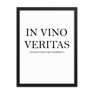 In vino veritas - Wandbild mit Rahmen