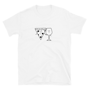 Pizza- und Weinliebe - T-Shirt Damen