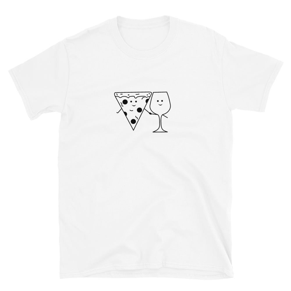 Pizza- und Weinliebe - T-Shirt Damen