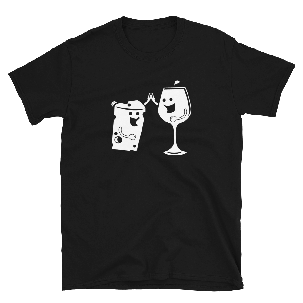 Wein- und Käseliebe - T-Shirt Herren