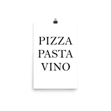 Laden Sie das Bild in den Galerie-Viewer, Pizza Pasta Vino - Wandbild ohne Rahmen