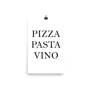 Pizza Pasta Vino - Wandbild ohne Rahmen