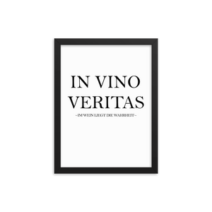 In vino veritas - Wandbild mit Rahmen
