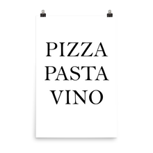 Laden Sie das Bild in den Galerie-Viewer, Pizza Pasta Vino - Wandbild ohne Rahmen