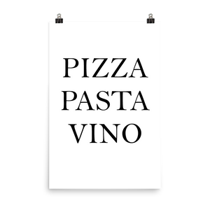 Pizza Pasta Vino - Wandbild ohne Rahmen