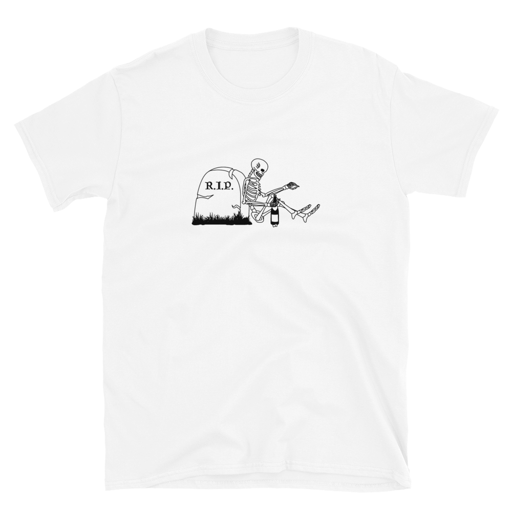 R.I.P. mit Wein - T-Shirt Damen