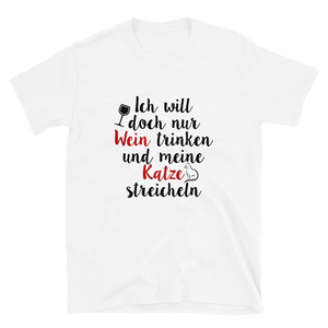 Katzen und Weinliebe - T-Shirt Herren