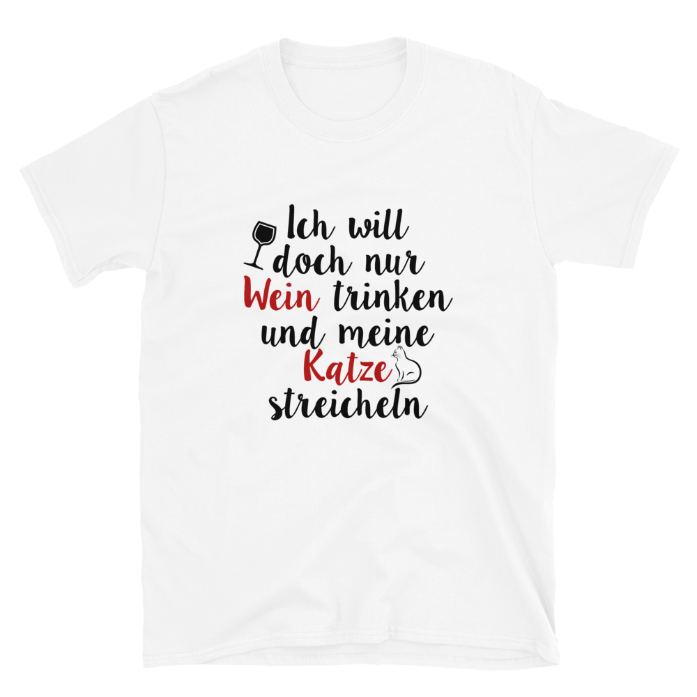 Katzen und Weinliebe - T-Shirt Herren