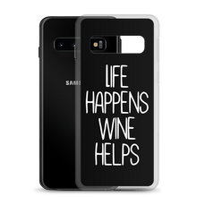 Laden Sie das Bild in den Galerie-Viewer, Life happens wine helps - Samsung Handyhülle