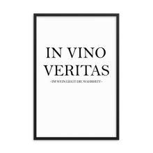 Laden Sie das Bild in den Galerie-Viewer, In vino veritas - Wandbild mit Rahmen