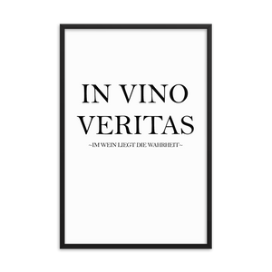 In vino veritas - Wandbild mit Rahmen