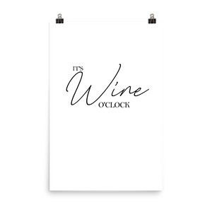 It's wine o'clock - Wandbild ohne Rahmen
