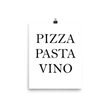 Laden Sie das Bild in den Galerie-Viewer, Pizza Pasta Vino - Wandbild ohne Rahmen