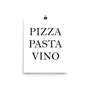 Pizza Pasta Vino - Wandbild ohne Rahmen