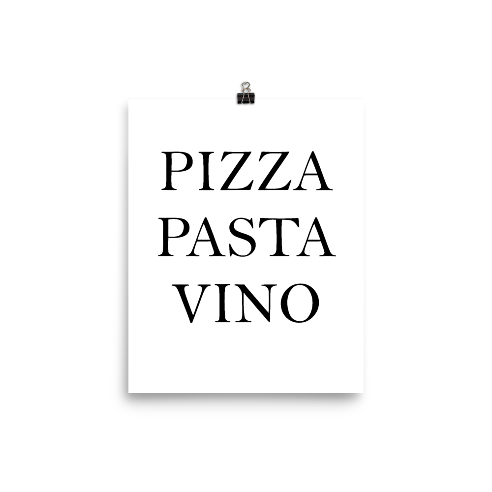 Pizza Pasta Vino - Wandbild ohne Rahmen