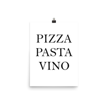 Laden Sie das Bild in den Galerie-Viewer, Pizza Pasta Vino - Wandbild ohne Rahmen