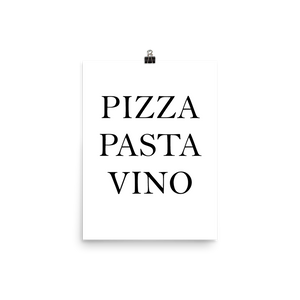 Pizza Pasta Vino - Wandbild ohne Rahmen