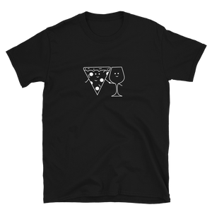 Pizza- und Weinliebe - T-Shirt Herren