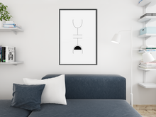 Laden Sie das Bild in den Galerie-Viewer, Pessimistisches Weinglas - Wandbild ohne Rahmen