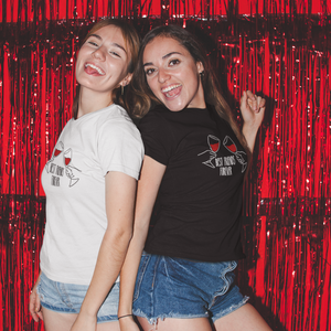 Wine loving best friends forever - T-Shirt Damen