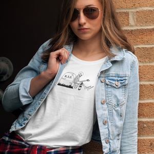 R.I.P. mit Wein - T-Shirt Damen